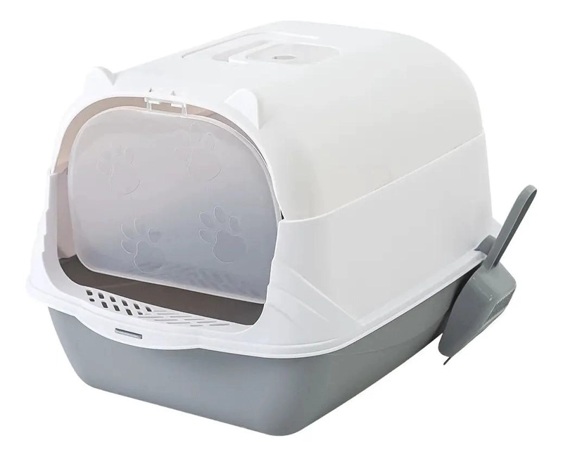 ARENERO CERRADO PARA GATOS CON BAÑO SANITARIO TAMAÑO XL - 1