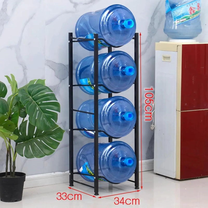 ESTANTE ORGANIZADOR PARA 4 BOTELLONES DE AGUA DE 20 LITROS COLOR NEGRO - 4