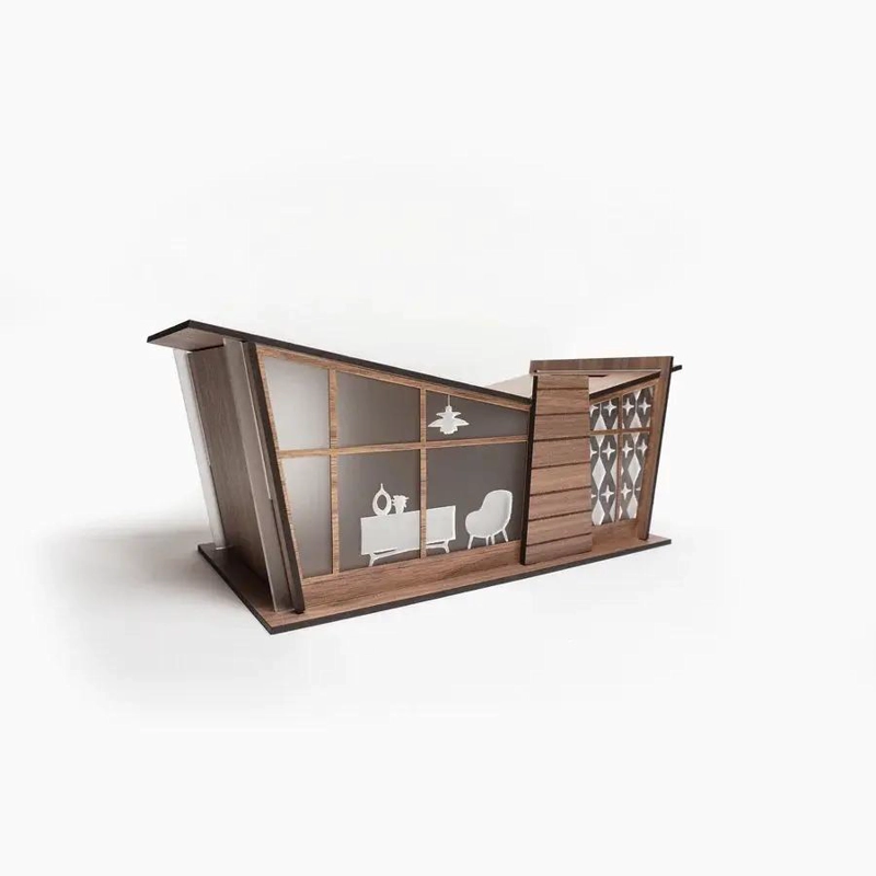CAJA ORGANIZADORA DE MADERA CON DISEÑO EN FORMA DE CASA PARA DECORACION - 3
