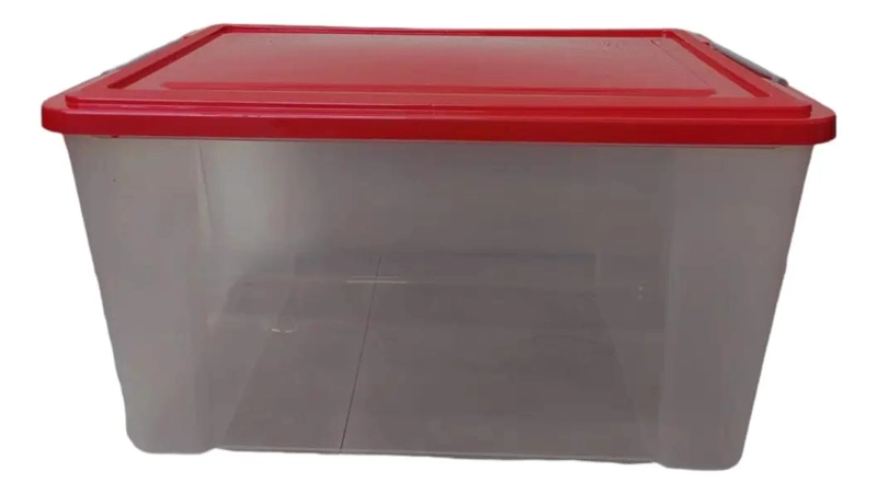 CAJA ORGANIZADORA CON TAPA CAPACIDAD 68 LITROS PARA ALMACENAMIENTO - 1