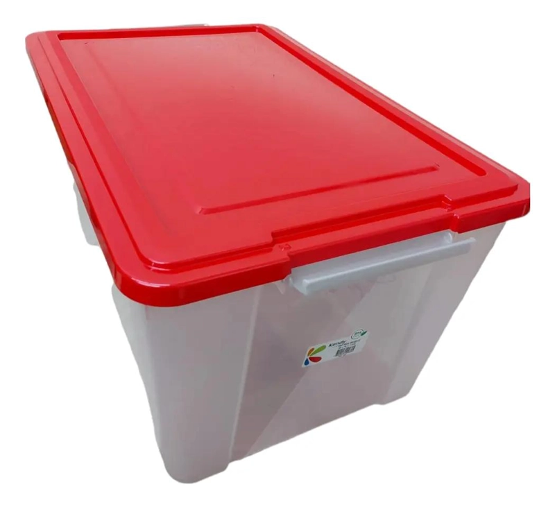 CAJA ORGANIZADORA CON TAPA CAPACIDAD 68 LITROS PARA ALMACENAMIENTO - 3