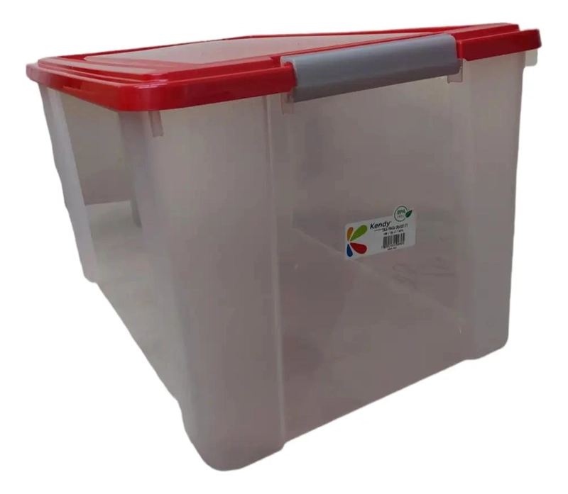 CAJA ORGANIZADORA CON TAPA CAPACIDAD 68 LITROS PARA ALMACENAMIENTO - 4