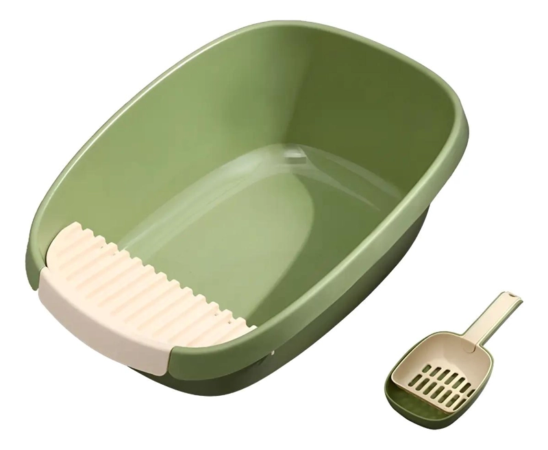 ARENERO SANITARIO ABIERTO GRANDE PARA GATOS CON PALA RECOGEDORA INCLUIDA - 1
