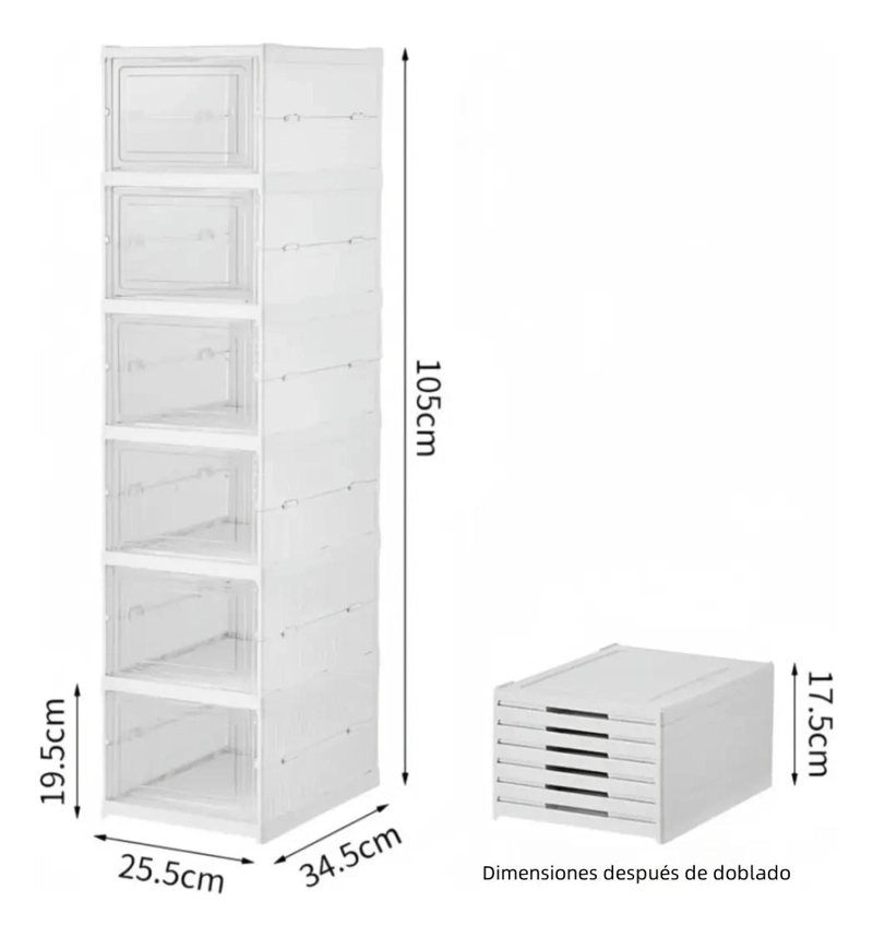 ZAPATERA PLEGABLE CON 6 NIVELES PARA ALMACENAMIENTO EFICIENTE Y SIN INSTALACION - 2