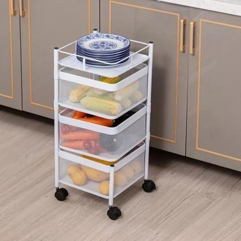 ESTANTE ORGANIZADOR GIRATORIO DE METAL CON 5 NIVELES PARA FRUTAS Y VERDURAS - 2