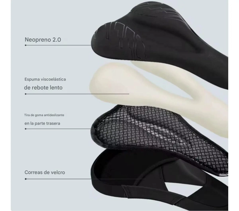 FUNDA ACOLCHADA PARA SILLIN DE BICICLETA CON ESPUMA DE ALTA DENSIDAD - 2