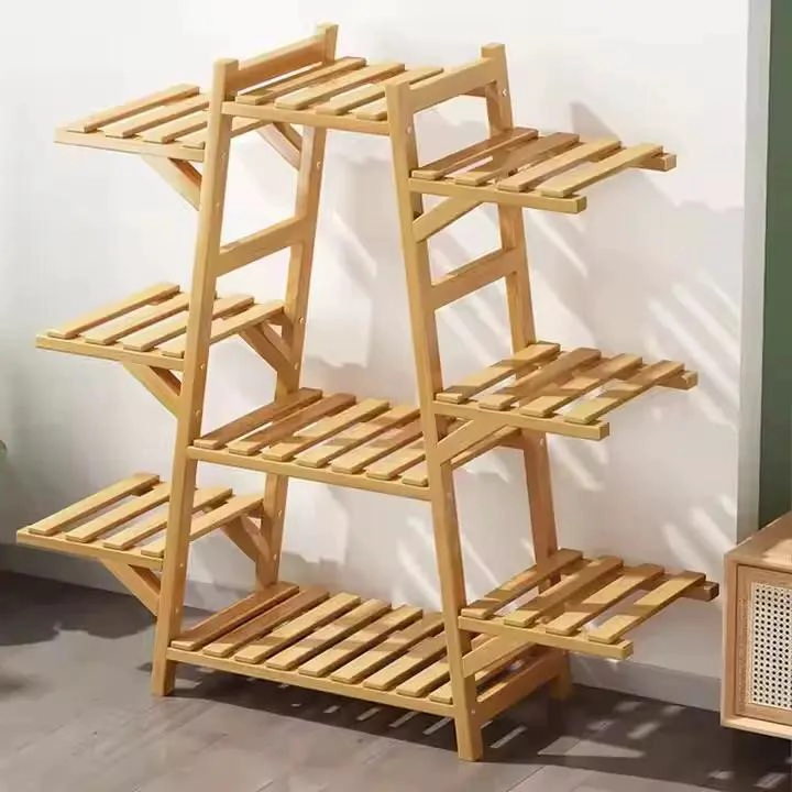 ORGANIZADOR DE BAMBU CON 9 REPISAS PARA JARDIN Y MACETAS - 3