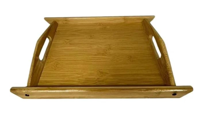 SET DE BANDEJAS PARA DESAYUNO DE BAMBU CON ASAS 3 PIEZAS - 5
