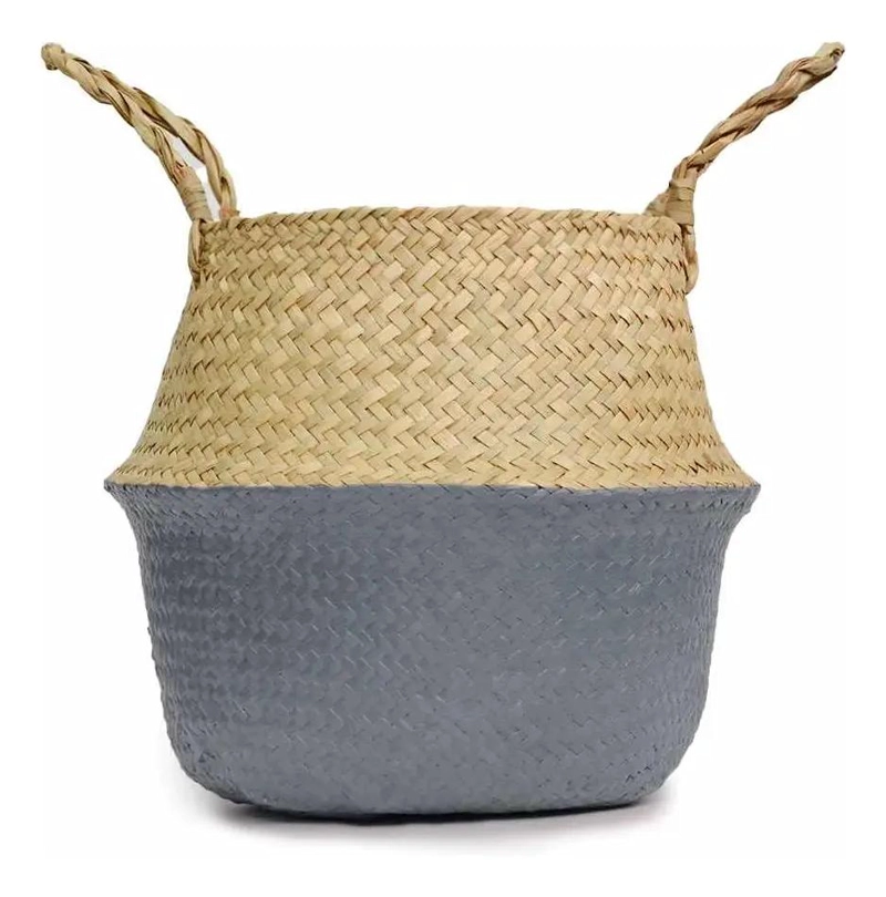 CANASTO COLGANTE DE MIMBRE PARA ALMACENAMIENTO Y DECORACION - 1