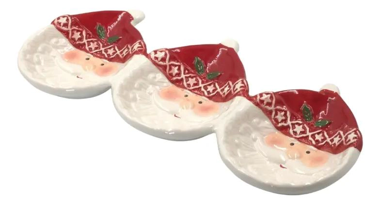PLATO BANDEJA CON 3 ESPACIOS PARA SERVIR ALIMENTOS EN NAVIDAD - 3