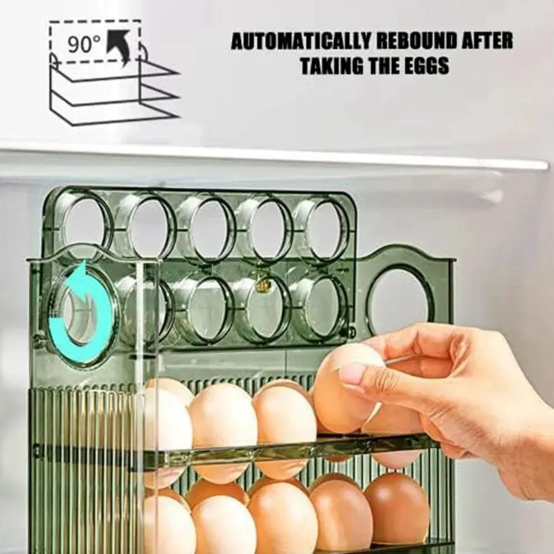 ORGANIZADOR PARA REFRIGERADOR CON CAPACIDAD PARA 30 HUEVOS VARIADOS - 3