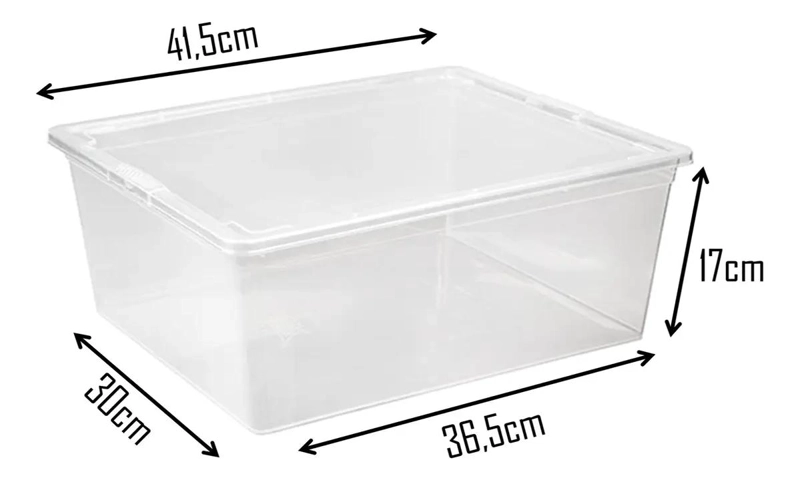 CAJA ORGANIZADORA APILABLE CON TAPA CAPACIDAD 19 LITROS PARA ALMACENAMIENTO - 3