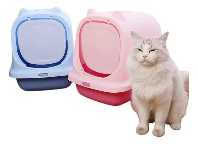 ARENERO CERRADO GRANDE PARA GATOS CON PALA INCLUIDA PARA HIGIENE - 3
