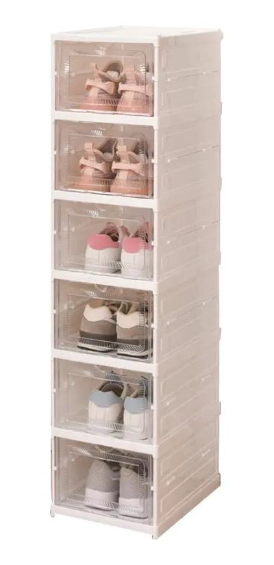 CAJA PLEGABLE PARA ZAPATOS CON TAPA TRANSPARENTE Y DISEÑO INTEGRADO - 1