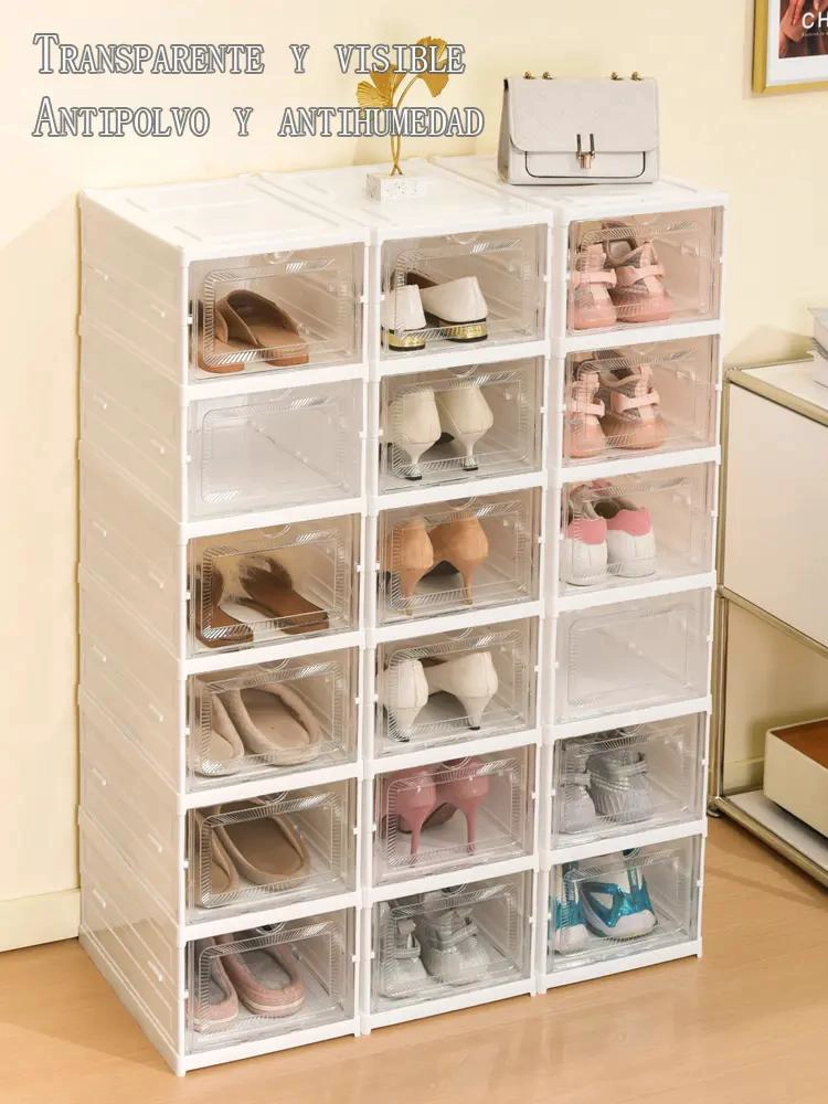 CAJA PLEGABLE PARA ZAPATOS CON TAPA TRANSPARENTE Y DISEÑO INTEGRADO - 4