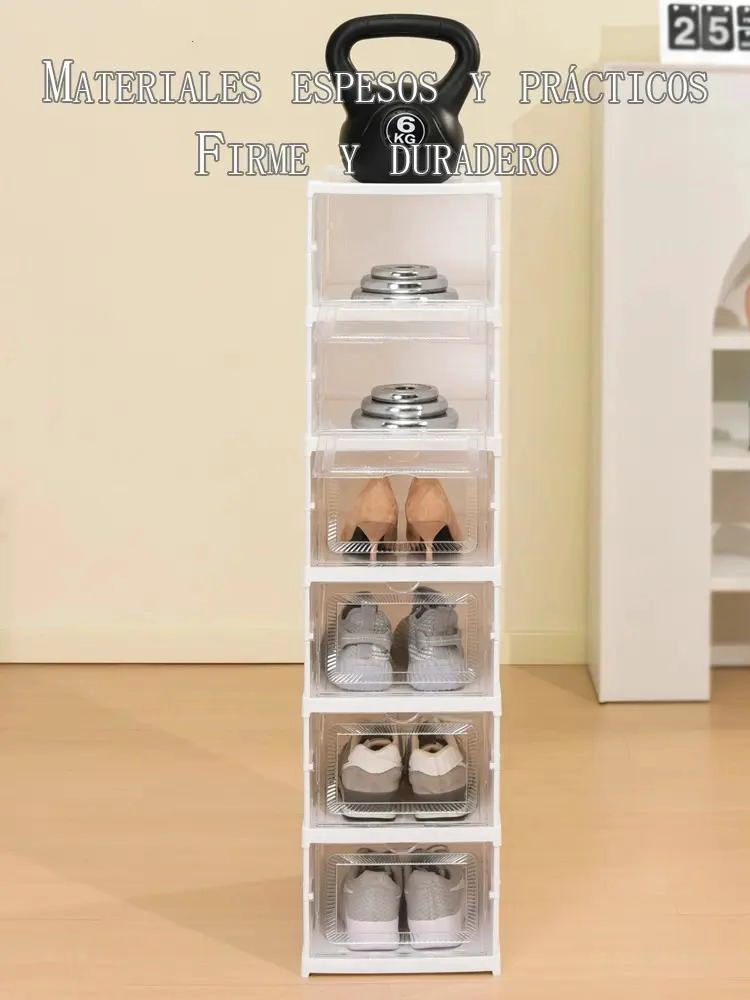 CAJA PLEGABLE PARA ZAPATOS CON TAPA TRANSPARENTE Y DISEÑO INTEGRADO - 5