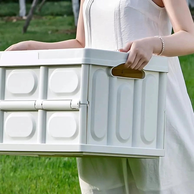 CAJA ORGANIZADORA PLEGABLE CON TAPA PARA ALMACENAMIENTO EN EL HOGAR - 3
