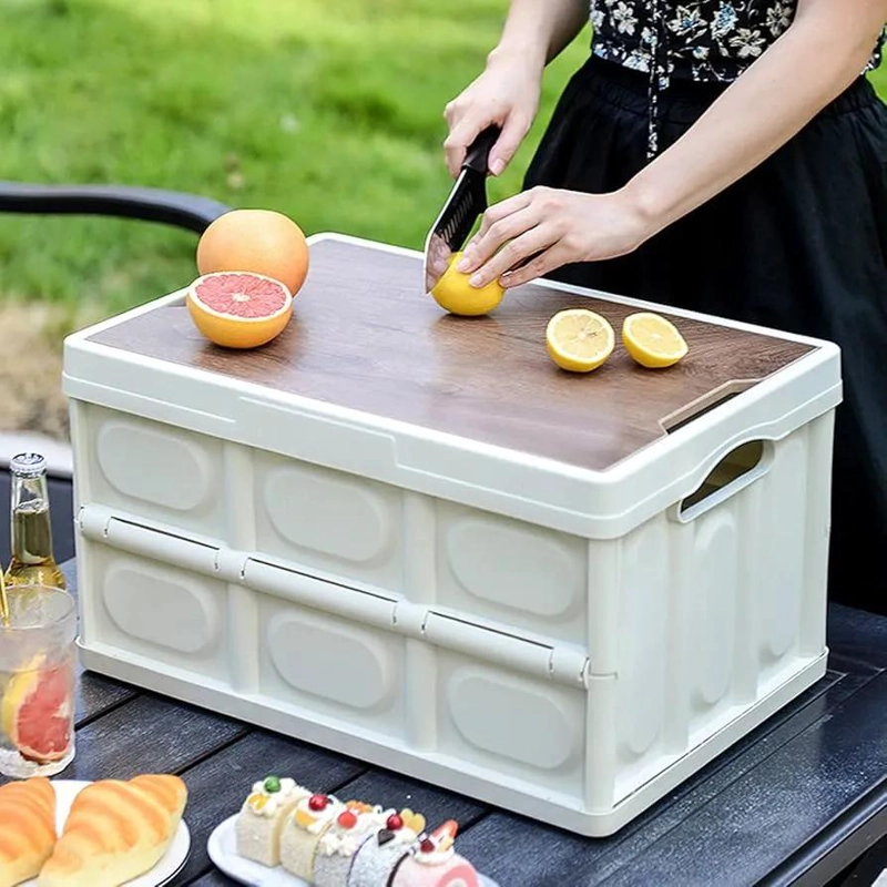 CAJA ORGANIZADORA PLEGABLE CON TAPA PARA ALMACENAMIENTO EN EL HOGAR - 4