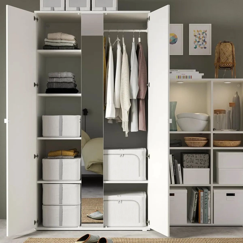 CAJA ORGANIZADORA DE TELA PARA ROPA APILABLE 34X51X28 CM - 4