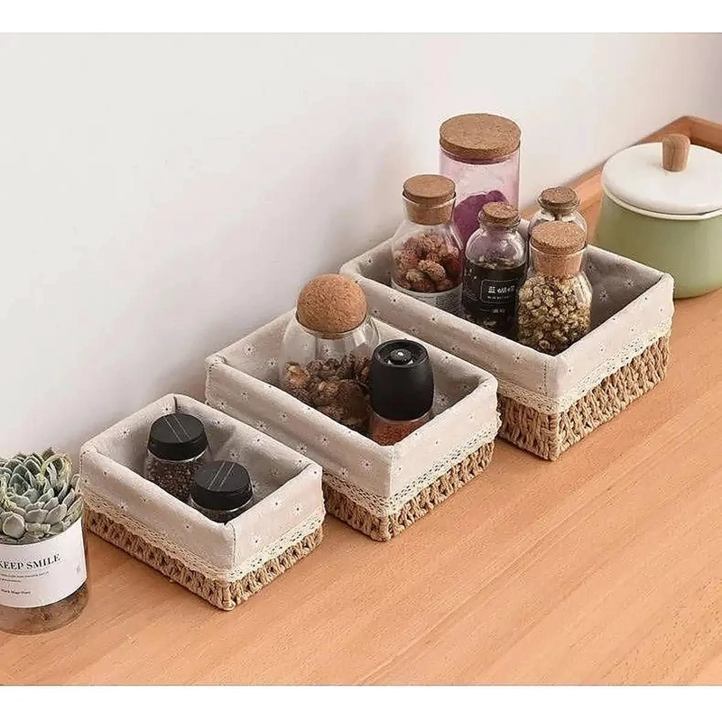 SET DE 3 CESTAS ORGANIZADORAS PARA ALMACENAMIENTO EN HOGAR - 3