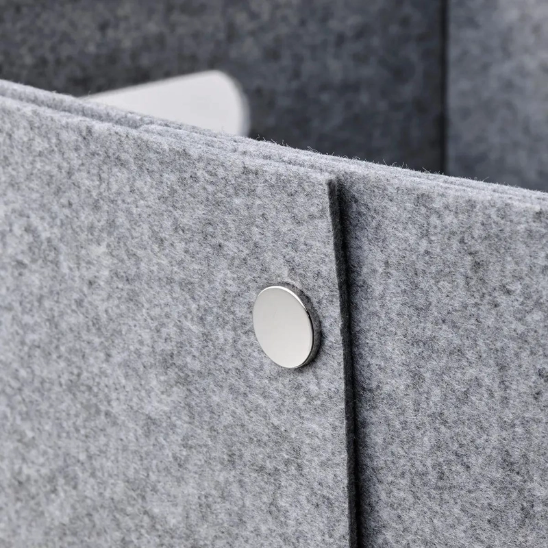 CANASTO ORGANIZADOR DE FIELTRO GRIS CON ASAS 25X35X20 CM - 2