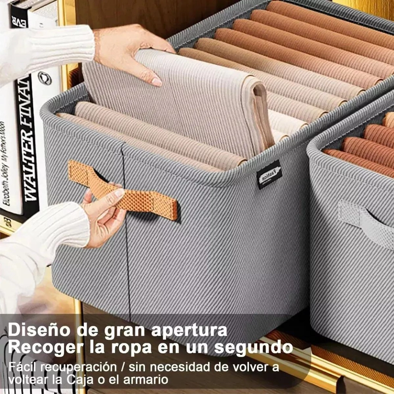 SET DE 16 CAJAS ORGANIZADORAS PLEGABLES DE TELA PARA ALMACENAMIENTO - 3