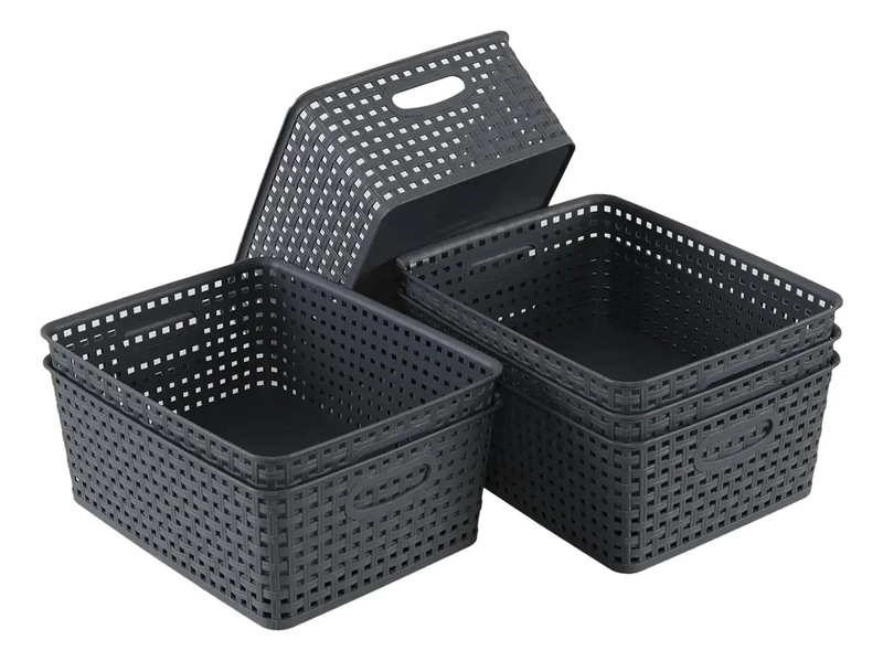 SET DE 6 CANASTOS ORGANIZADORES MULTIUSO PARA COCINA Y BAÑO - 1