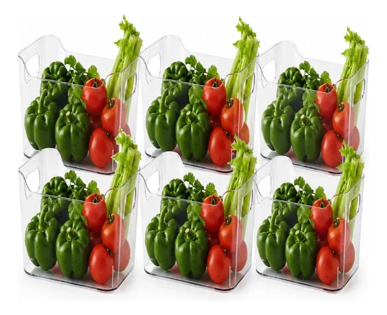 SET DE 6 ORGANIZADORES ACRILICOS PARA REFRIGERADOR SIN TAPA - 1