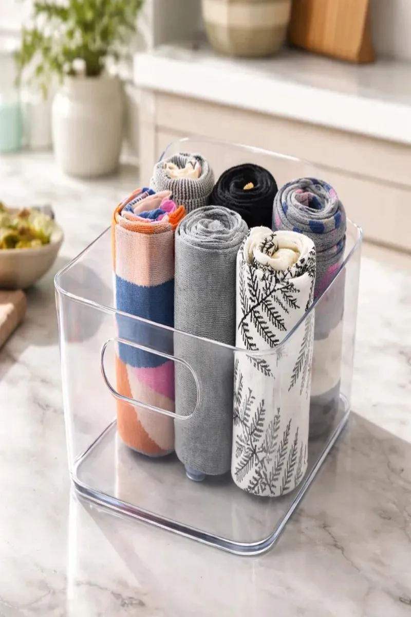SET DE 6 ORGANIZADORES ACRILICOS PARA REFRIGERADOR SIN TAPA - 5