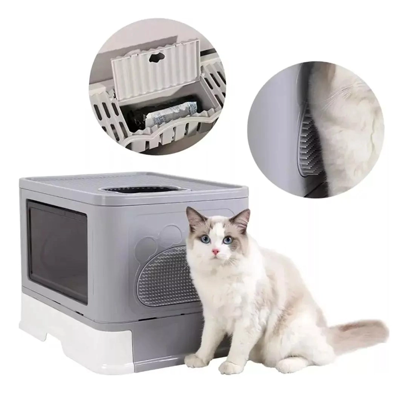 ARENERO CERRADO PARA GATOS CON CUPULA Y BASE MOVIL XL - 3