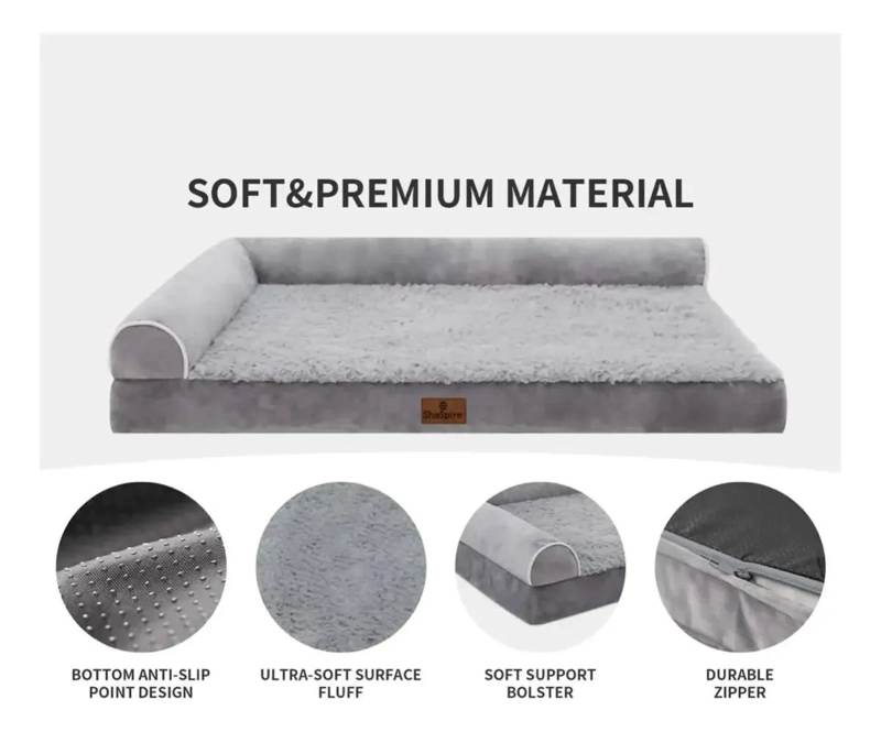 CAMA SOFA GIGANTE IMPERMEABLE PARA PERROS GRANDES XXL CON DISEÑO COMODO - 3