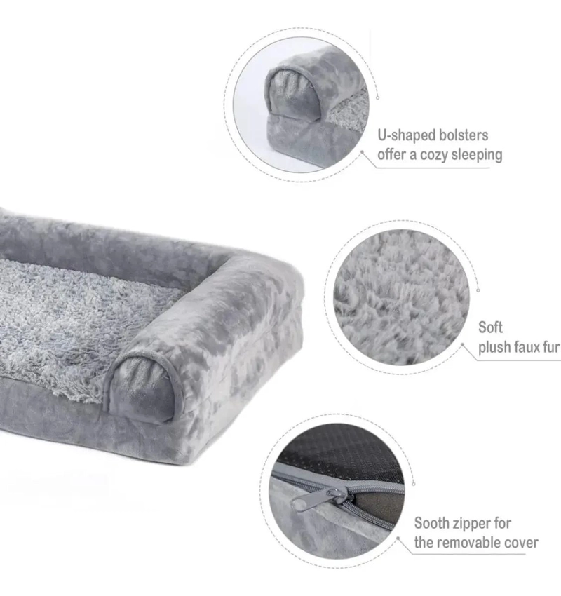 CAMA SOFA GIGANTE IMPERMEABLE PARA PERROS GRANDES XXL CON DISEÑO COMODO - 4