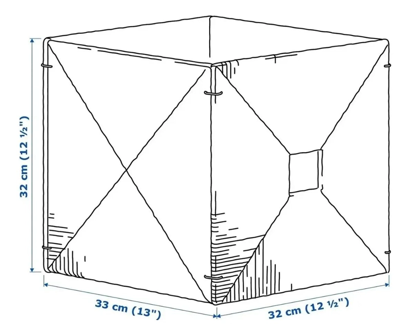 CANASTO MULTIUSO DE JUNCO MARINO 32X33X32 CM PARA ALMACENAMIENTO - 2