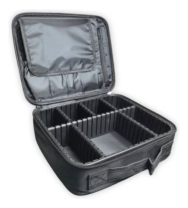 BOLSO MALETA MINI ORGANIZADOR PARA MAQUILLAJE Y COSME TICOS NEGRO - 3