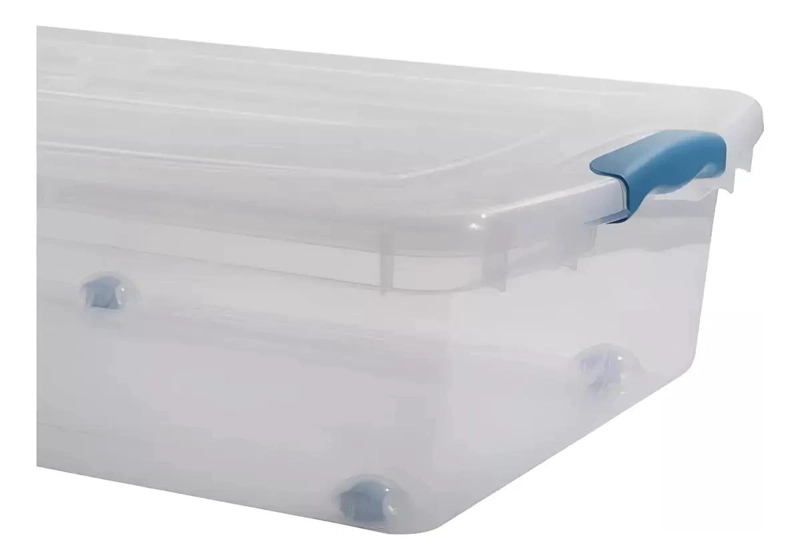 CAJA ORGANIZADORA TRANSPARENTE PARA ALMACENAMIENTO BAJO CAMA 36 LITROS - 3