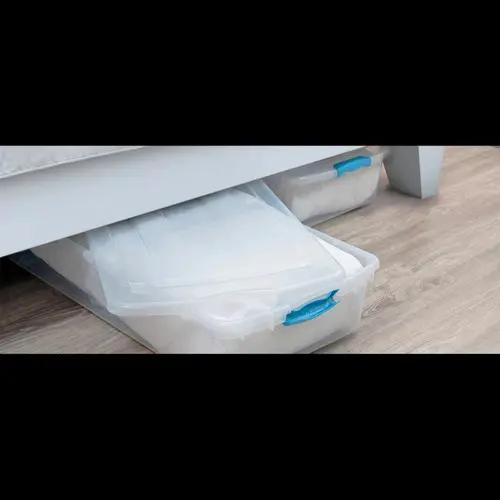 CAJA ORGANIZADORA TRANSPARENTE PARA ALMACENAMIENTO BAJO CAMA 36 LITROS - 5