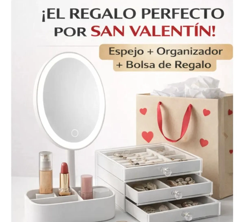 SET PRACTICO PARA MUJER CON ESPEJOS Y ORGANIZADORES PARA DIAS ESPECIALES - 5