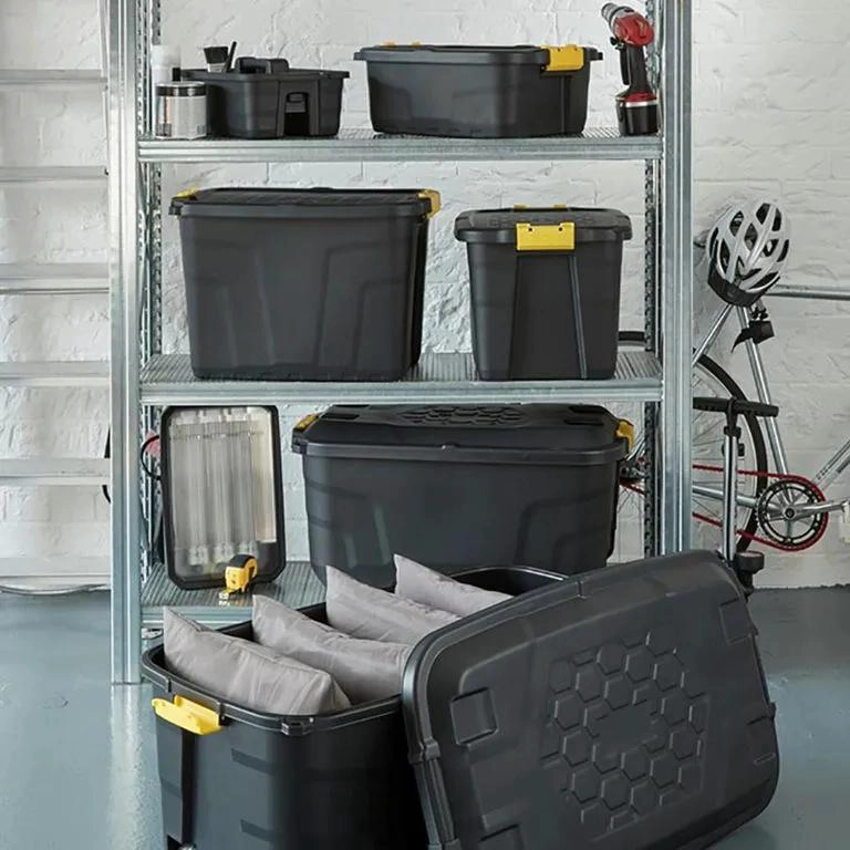 CAJA ORGANIZADORA CON ASA DE 42 LITROS COLOR NEGRO 35X40X50 CM - 2