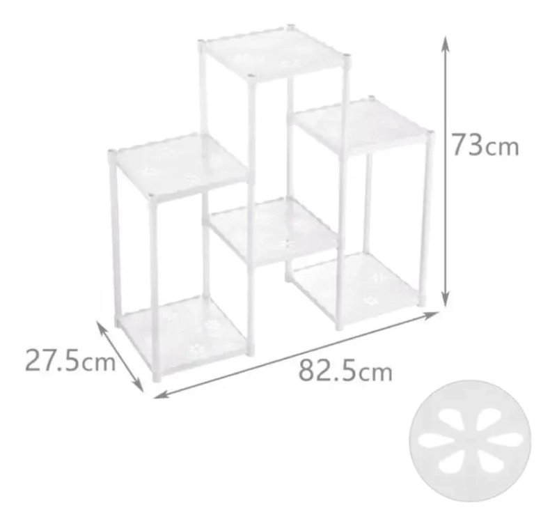 ORGANIZADOR DE PLANTAS METALICO Y PLASTICO CON MEDIDAS 73X82.5 CM - 3