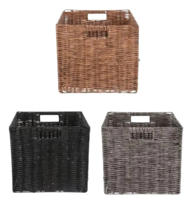 CANASTO ORGANIZADOR TEJIDO DECORATIVO TAMAÑO 32X29.5 CM - 1