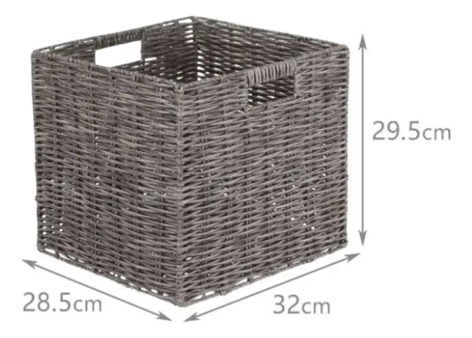 CANASTO ORGANIZADOR TEJIDO DECORATIVO TAMAÑO 32X29.5 CM - 3