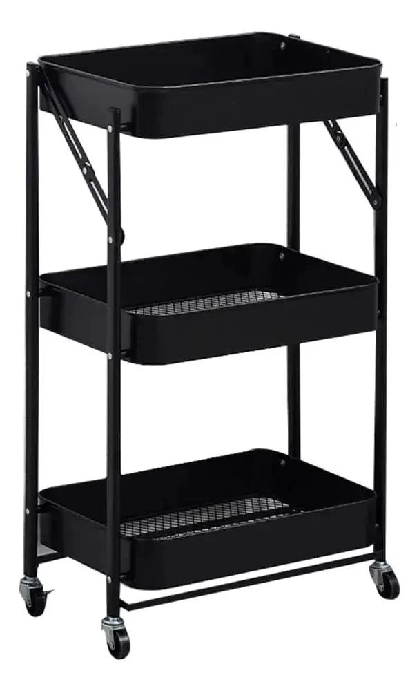 ESTANTE CARRITO ORGANIZADOR MULTIUSO PLEGABLE CON RUEDAS PARA ALMACENAMIENTO - 1