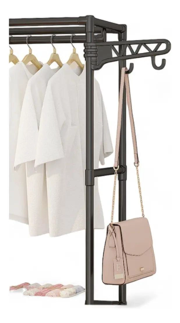 PERCHERO COLGADOR ORGANIZADOR DE ROPA CON DOS NIVELES PARA EXHIBICION - 2
