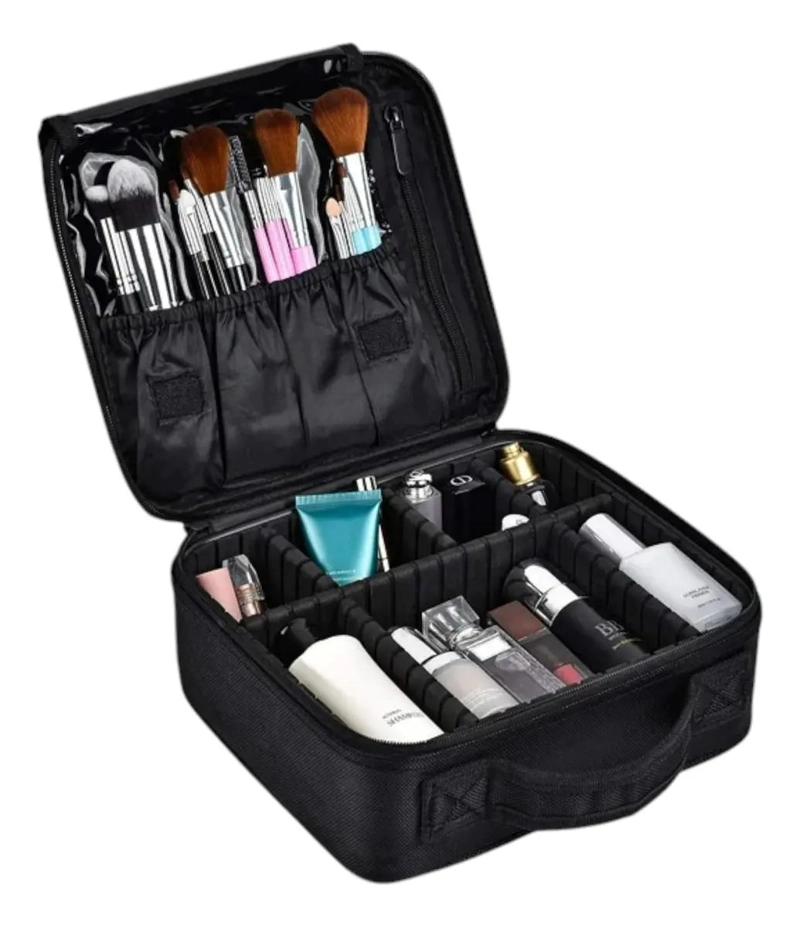 ESTUCHE ORGANIZADOR PARA COSME TICOS Y ACCESORIOS DE VIAJE COLOR NEGRO - 3