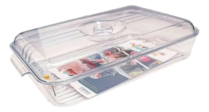 ORGANIZADOR DE ACRILICO TRANSPARENTE PARA REFRIGERADOR MULTIUSOS - 1