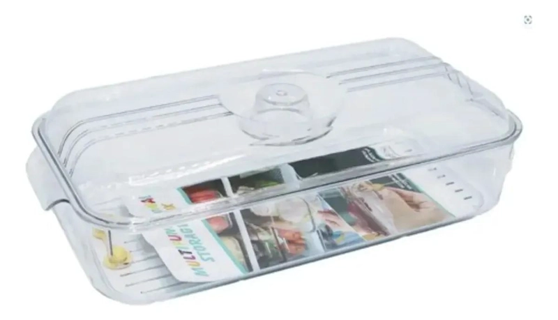 ORGANIZADOR DE ACRILICO TRANSPARENTE PARA REFRIGERADOR MULTIUSOS - 2