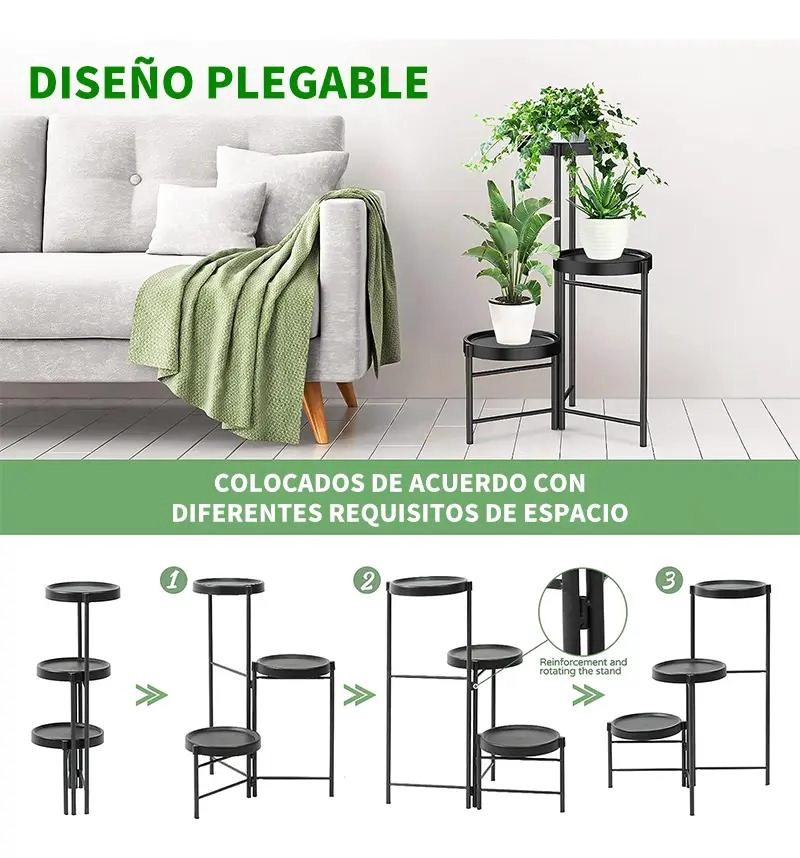 ORGANIZADOR DE 3 NIVELES PARA MACETEROS CON DISEÑO DESMONTABLE - 3