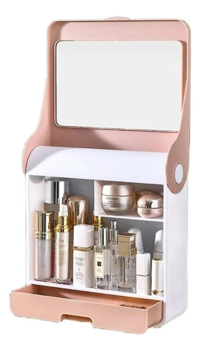 CAJA ORGANIZADORA PARA MAQUILLAJE CON MONTAJE EN MESA Y PARED - 1