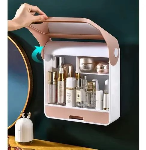 CAJA ORGANIZADORA PARA MAQUILLAJE CON MONTAJE EN MESA Y PARED - 4
