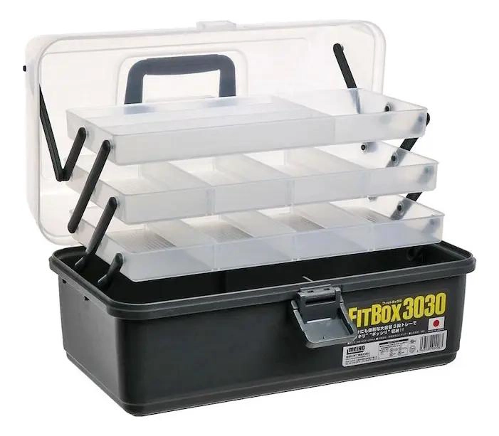 CAJA PARA PESCA CON 3 BANDEJAS Y CIERRE SEGURO PARA SEÑUELOS - 3